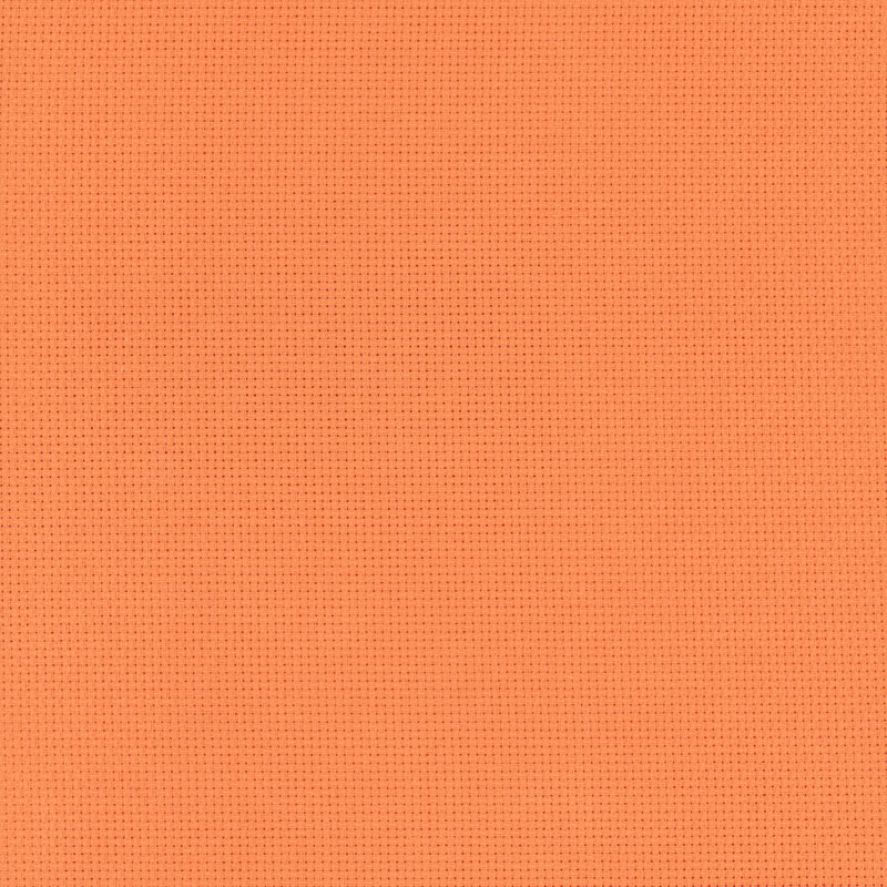 A bright orange swatch of 14 count aida cloth from Wichelt. 