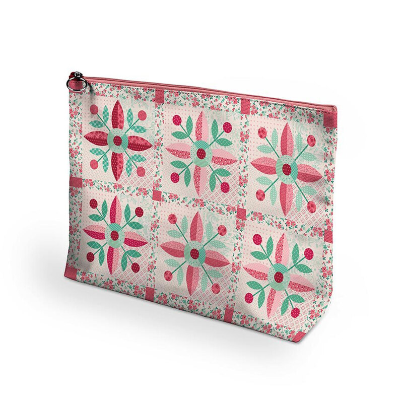 Berry & Sage zipper project pouch isolated on a white background.