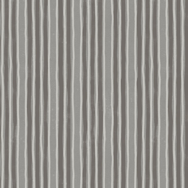 Gray fabric with rustic dark gray stripes