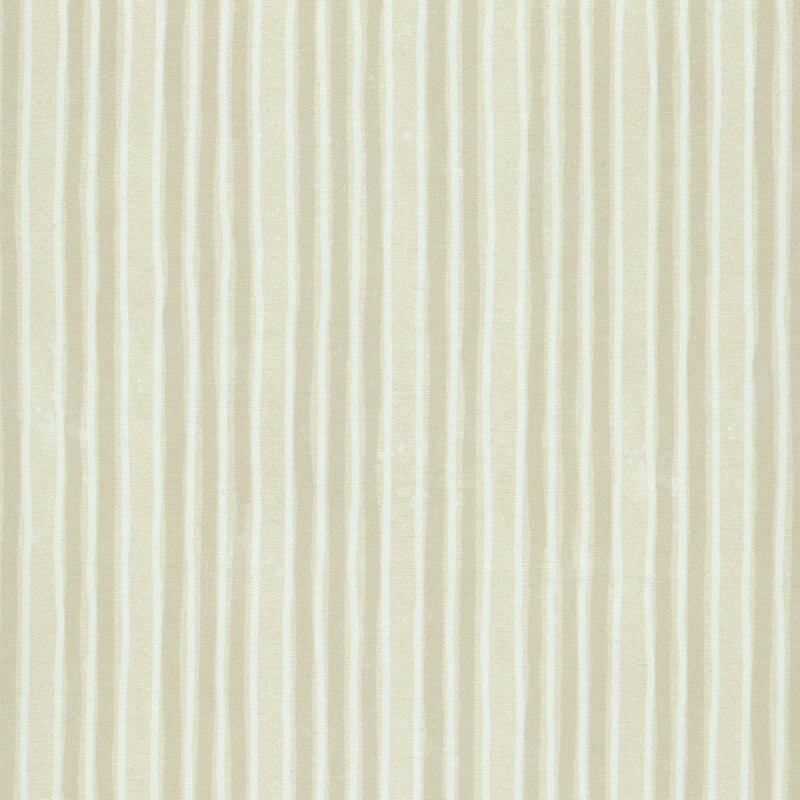 Cream beige fabric with rustic tonal stripes