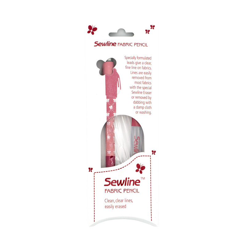 Sewline Fabric Pencil - Black 0.9mm in its packaging isolated on a white background