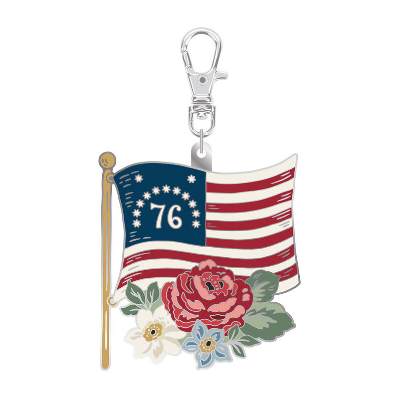 Enamel flag Themed Zipper Charm