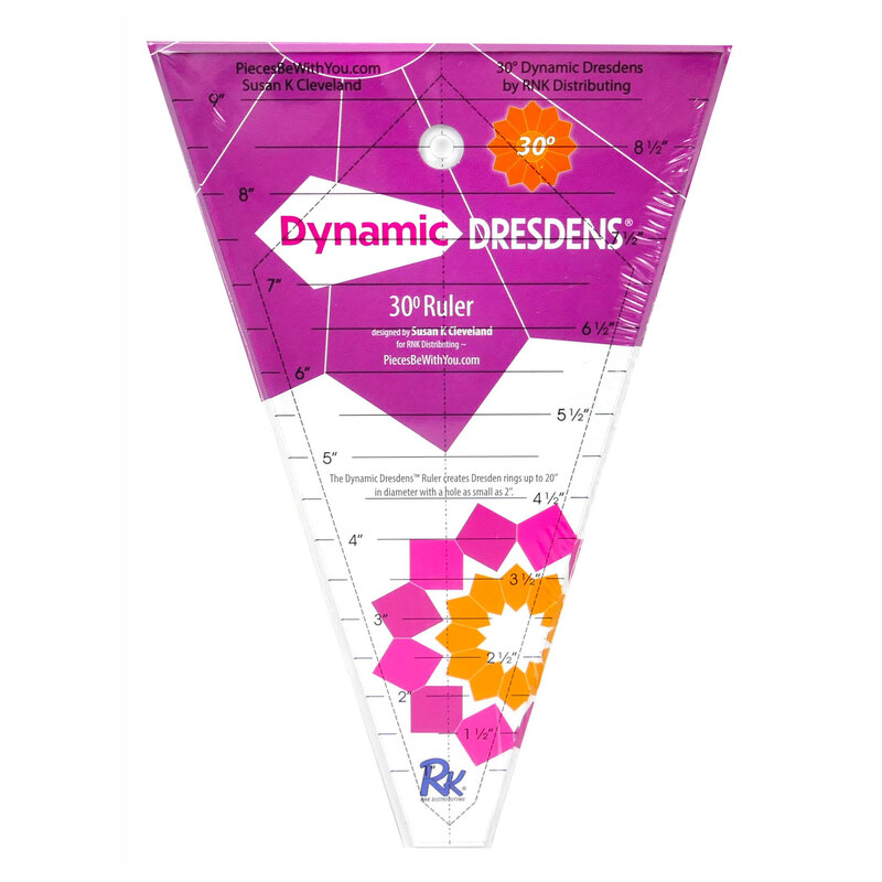 A 30 degree Dresden ruler in its packaging. 