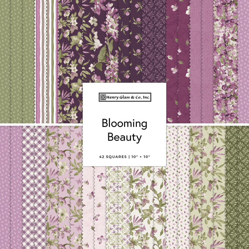 Collage displaying the Blooming Beauty 10" square cuts.