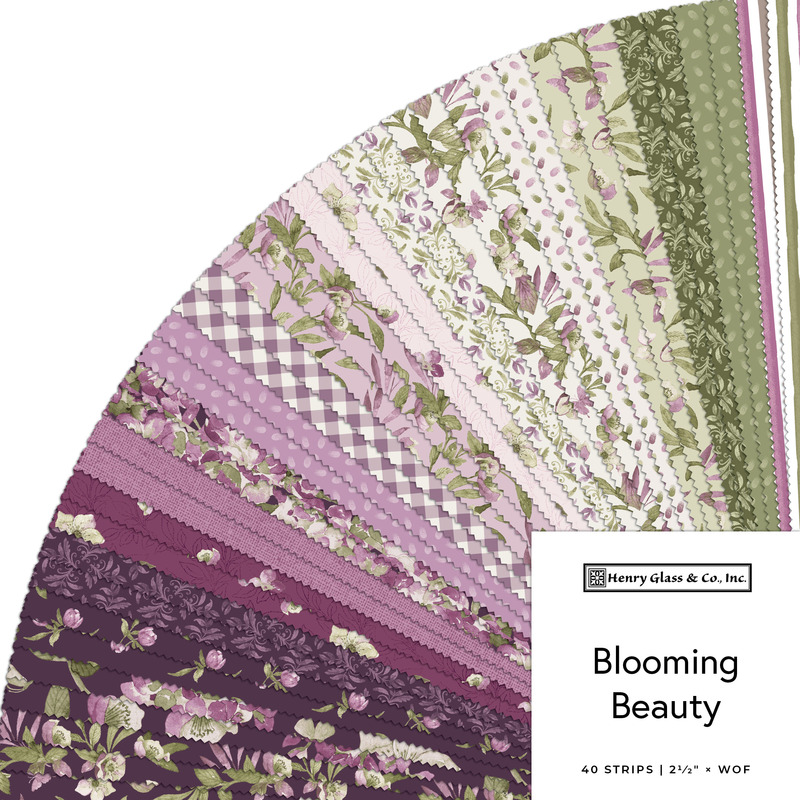 Collage of strip rolls from the Blooming Beauty collection.