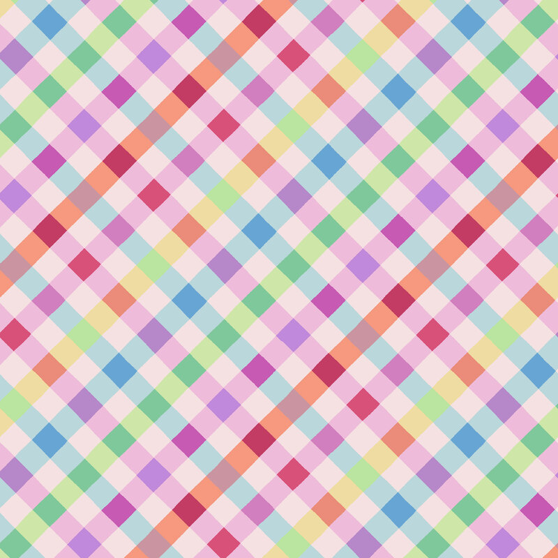 multicolored pastel plaid fabric