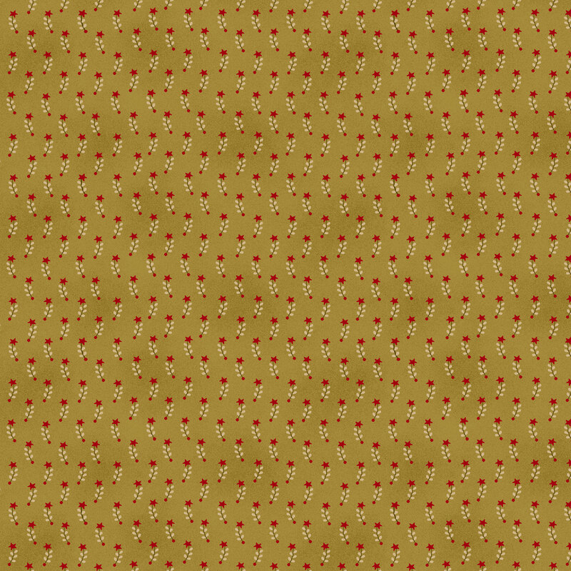 Suede fabric with a primitive feather half-drop pattern.