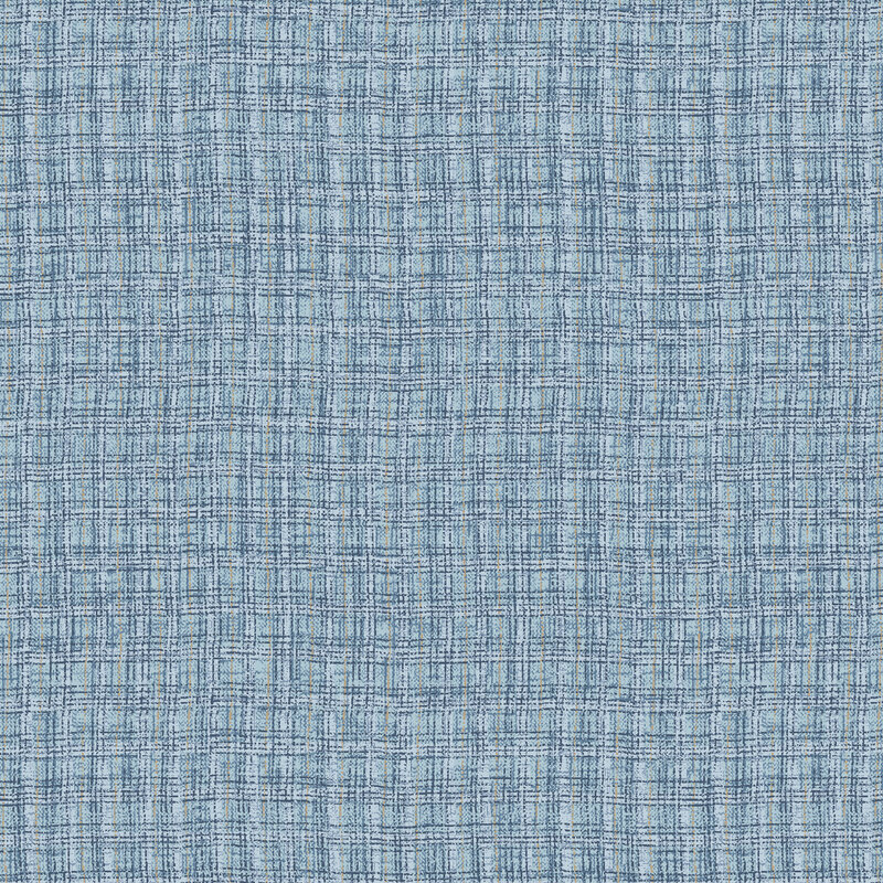 This tonal blue plaid features a richly textured design accented by a subtle mustard yellow stripe for added contrast and visual interest.