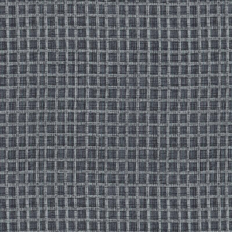 This tonal midnight blue plaid features a richly textured design accented by a subtle dark teal stripe for added contrast and visual interest.