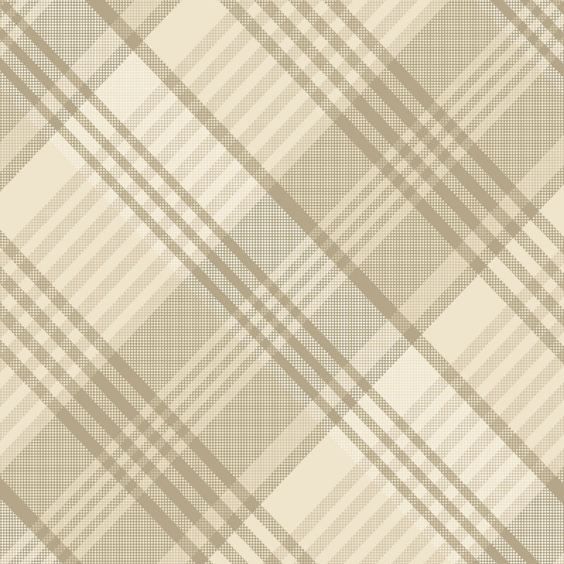 This large cream bias plaid fabric features a tonal stripe. 
