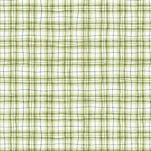 Green and blue checkered pattern on a light background, creating a grid-like design.