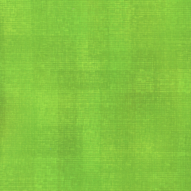 Swatch of lime green fabric with tonal thatched texturing.