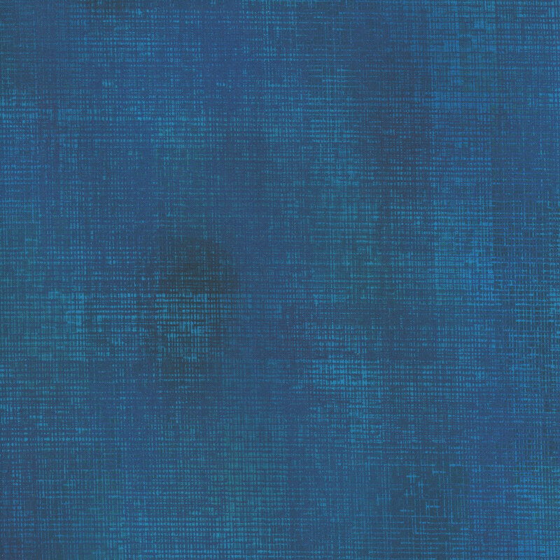 Swatch of dark teal fabric with tonal thatched texturing.
