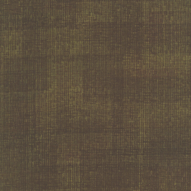 Swatch of mouse brown fabric with tonal thatched texturing.