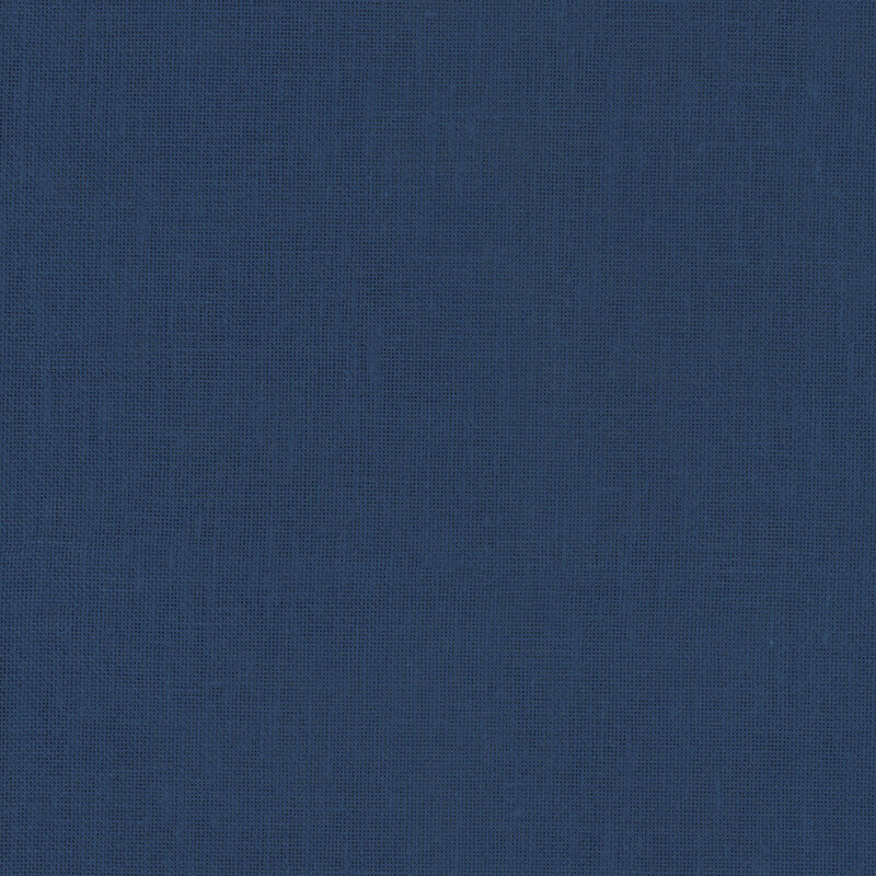 A dark blue swatch of 28 count linen by Wichelt-Permin. 
