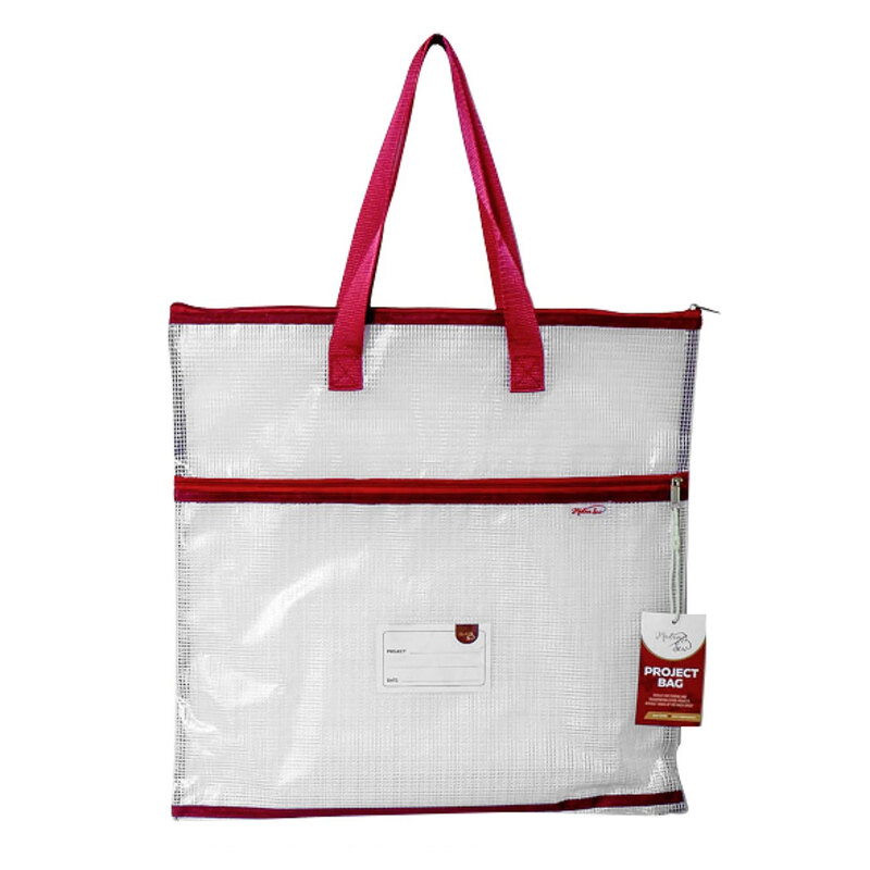 The Madam Sew Project Bag in Red, isolated on a white background.