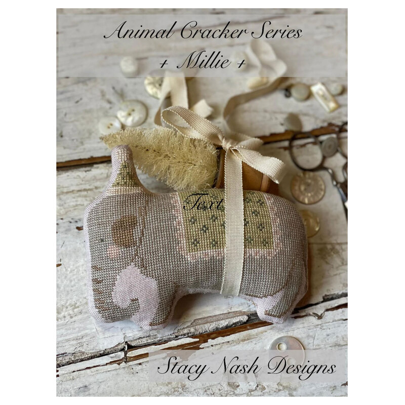 Front image of the Animal Cracker Series - Millie featuring the finished project elephant.