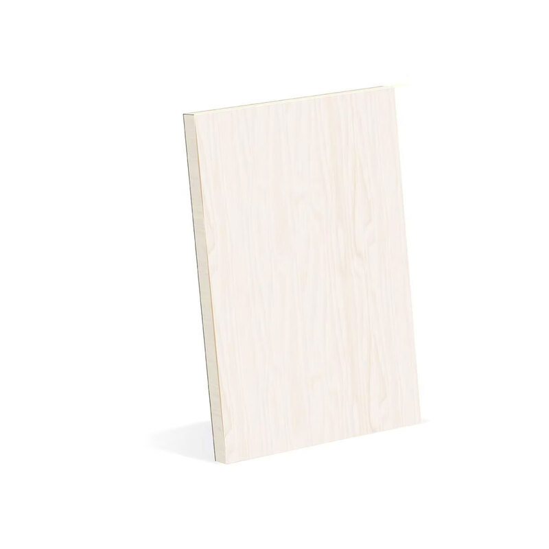 A shot of the 8" x 12" Lori Holt Vintage Wooden Board stood up against a white background.