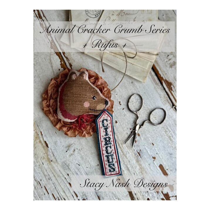 Front image of the Animal Cracker Crumbs Series - Rufus featuring the finished project weasel and banner.