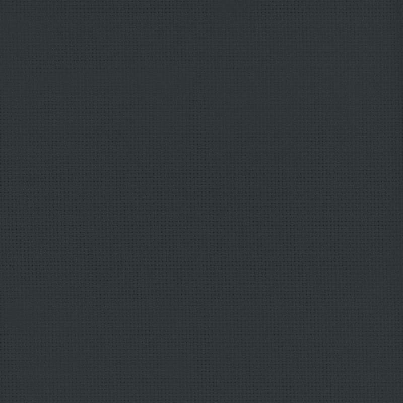 Close up swatch of Wichelt 14ct Aida in the color Black. 