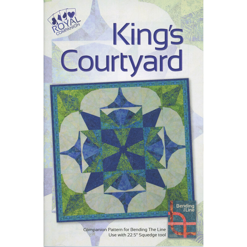 The front of the pattern, showcasing a closeup of the finished quilt on a faded background.