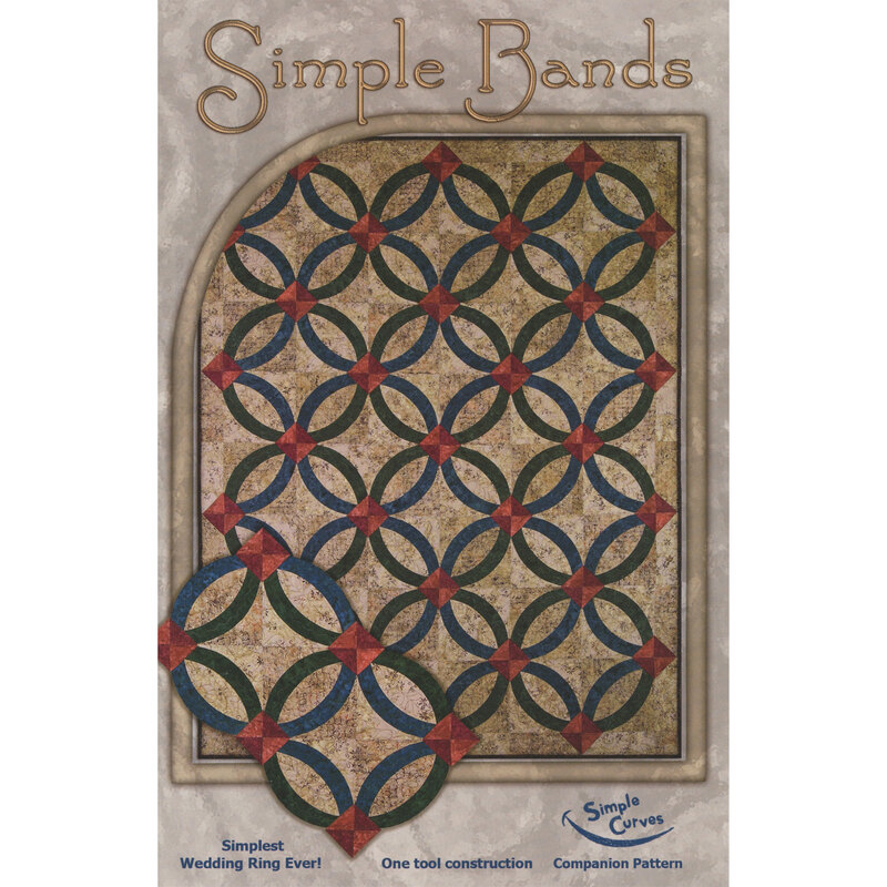The front of the pattern, showcasing the finished quilt on a mottled background.