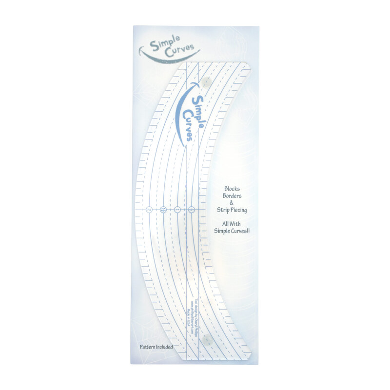 The front of the Simple Curves Tool, showing the template on a mottled blue background.