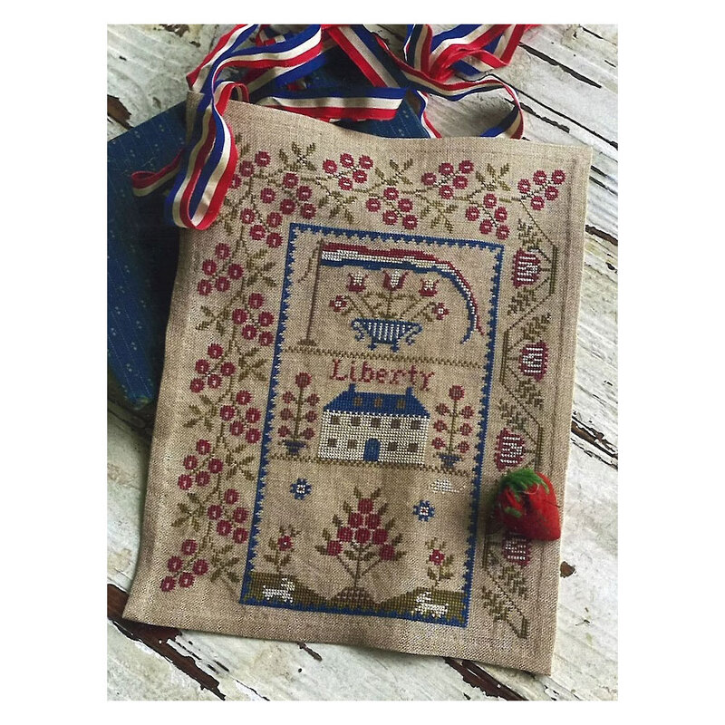Image of the completed project from the Liberty for All Sampler pattern.