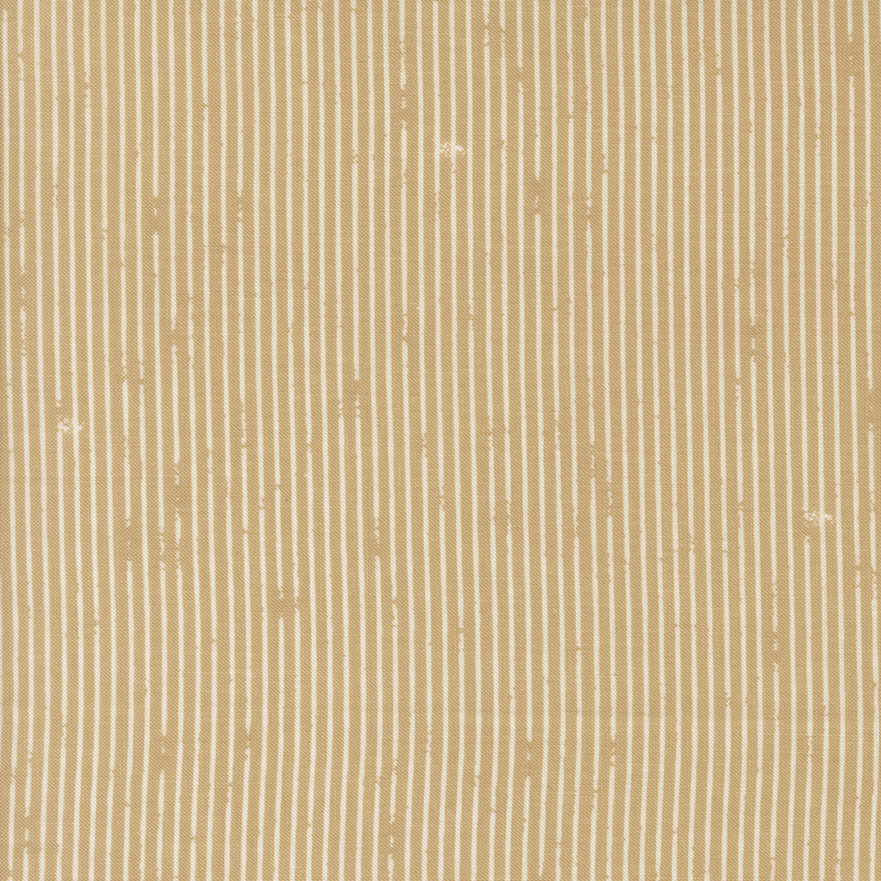 This beige fabric features rustic white pin stripes. 