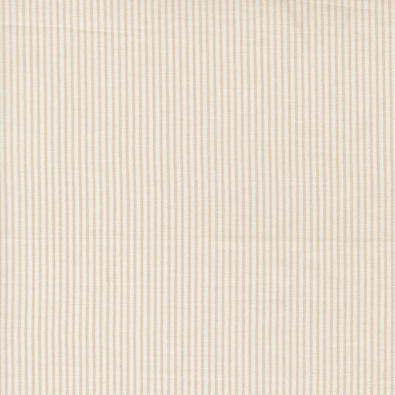 Beige and white striped fabric swatch.