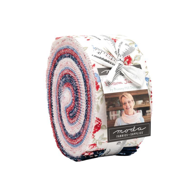 The Blossom Jubilee Jelly Roll in its packaging, isolated on a white background.