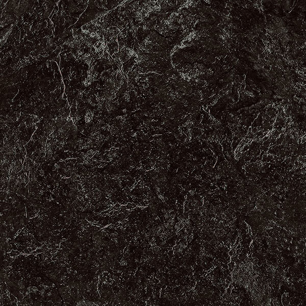 A black fabric featuring textured marble adding gray highlights across the design.