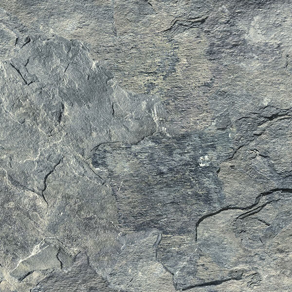 Fabric featuring a slate design with varying shades and hues of gray.