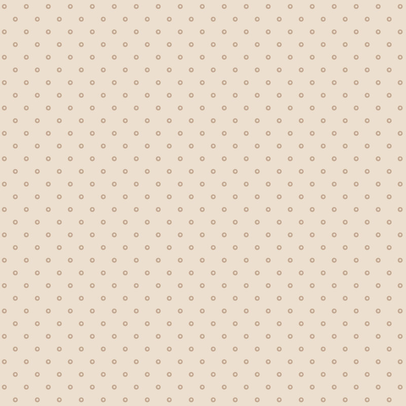 Beige fabric with a tan hollow polka dot pattern.