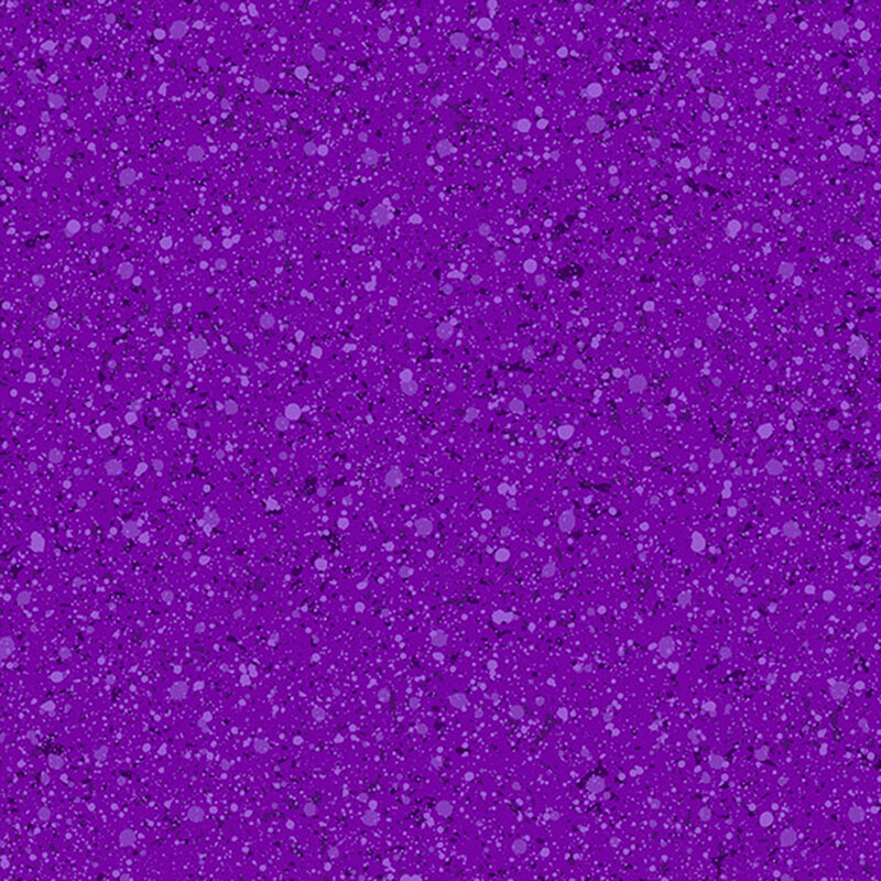 This plum purple fabric features a paint spatter-inspired design with tonal dots and subtle texture