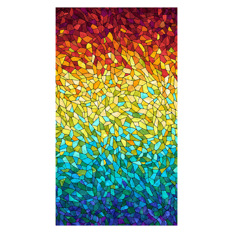 Ombre stained glass fabric.