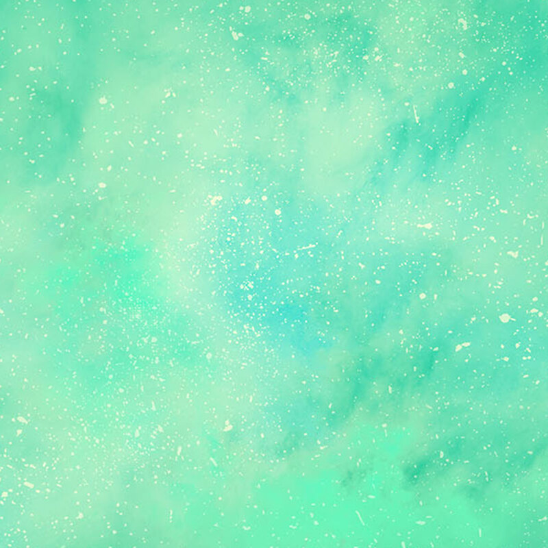 A turqoise mottled fabric.