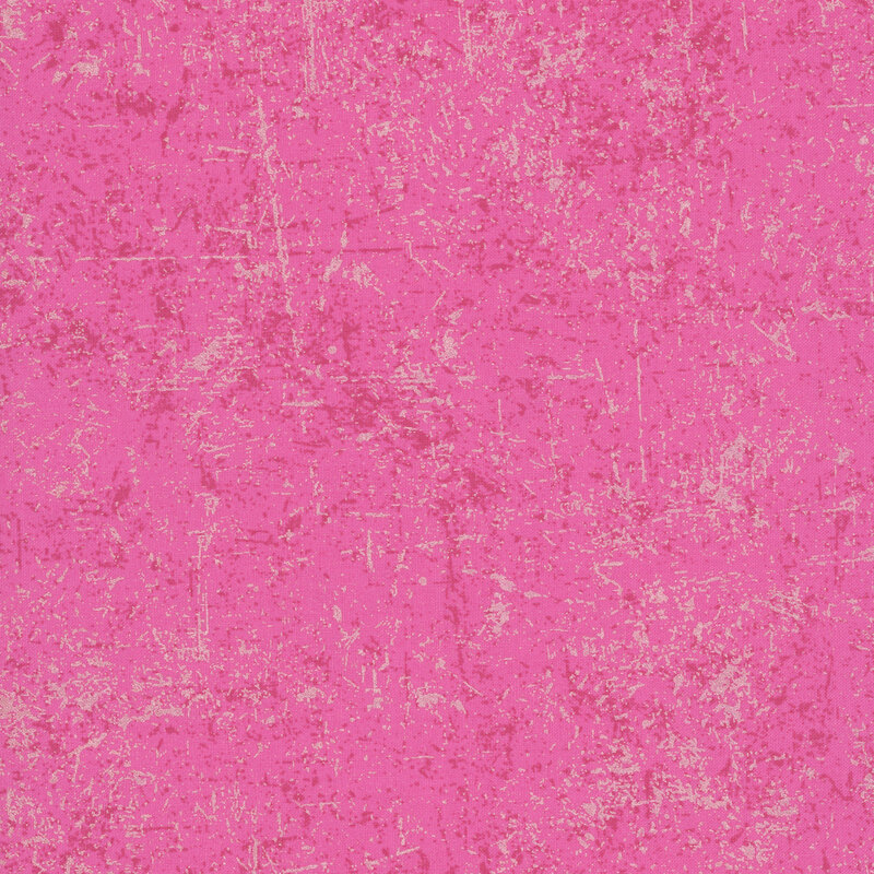 Bright pink fabric with a grunge-style texture with pearlized accents.