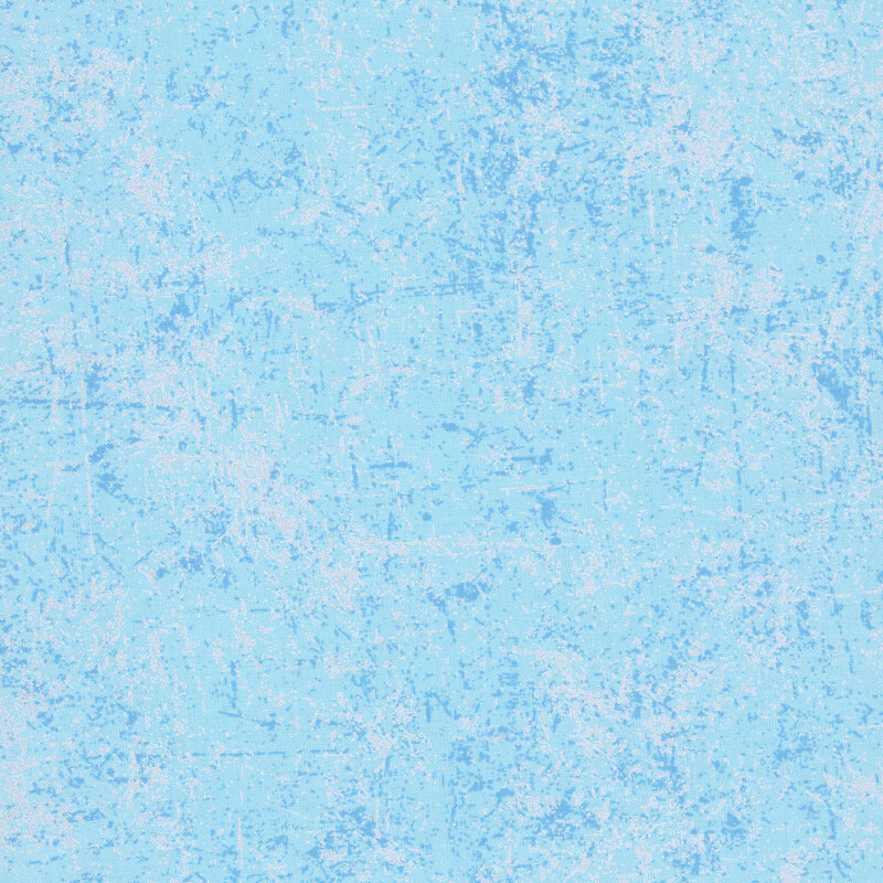 Bright blue fabric with a grunge-style texture with pearlized accents.