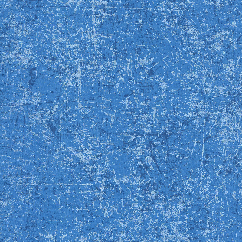 Blue fabric with a grunge-style texture with pearlized accents.