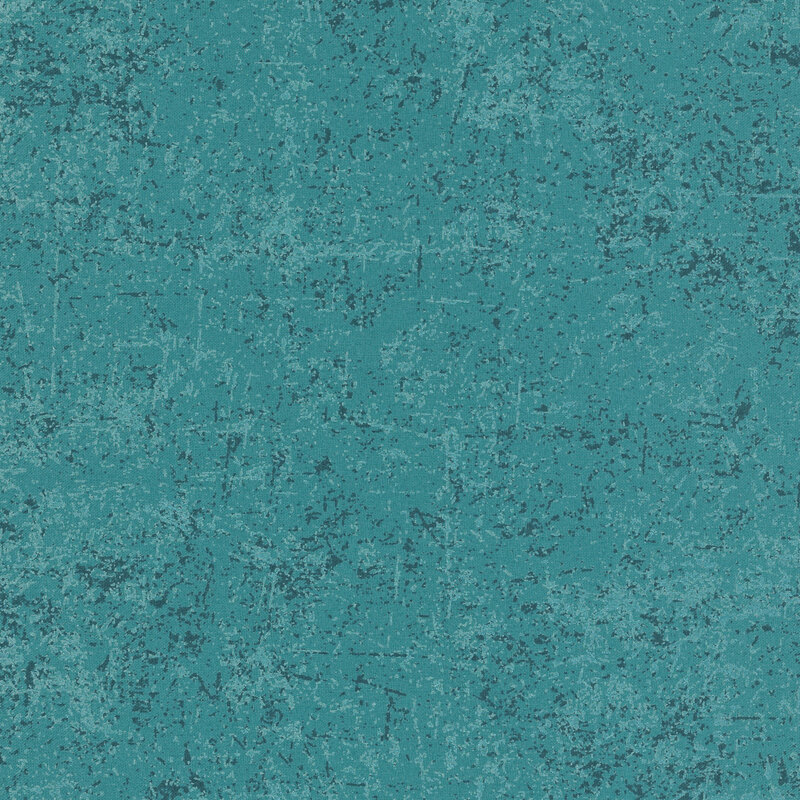 Viridian fabric with a grunge-style texture with pearlized accents.