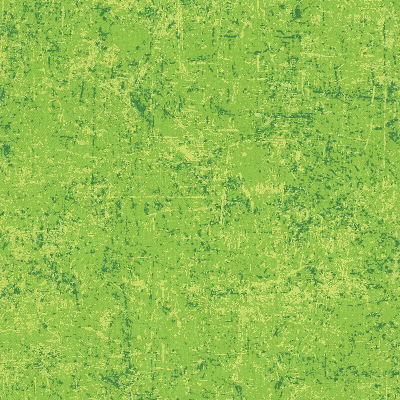 Bright Green fabric with a grunge-style texture with pearlized accents.