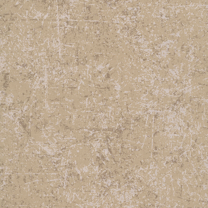 Tan fabric with a grunge-style texture with pearlized accents.