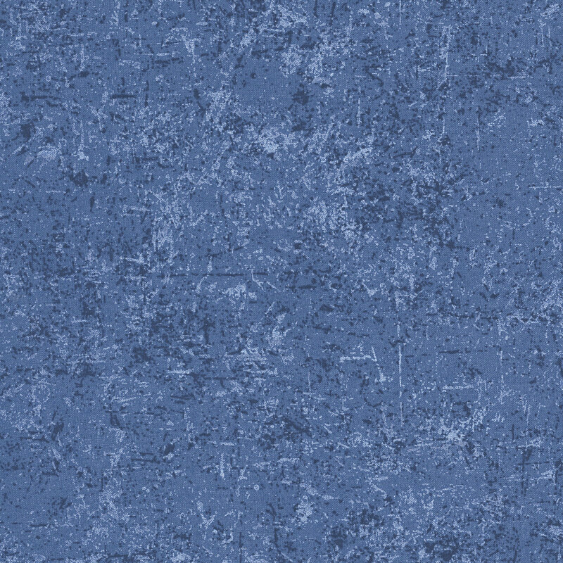 Colonial blue fabric with a grunge-style texture with pearlized accents.