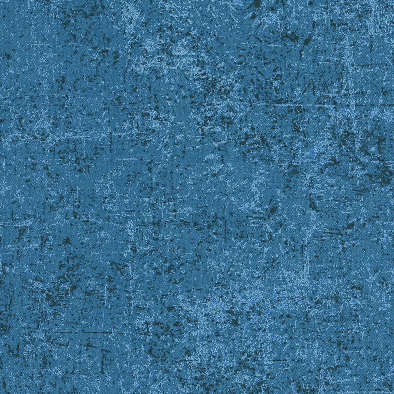 Turquoise fabric with a grunge-style texture with pearlized accents.