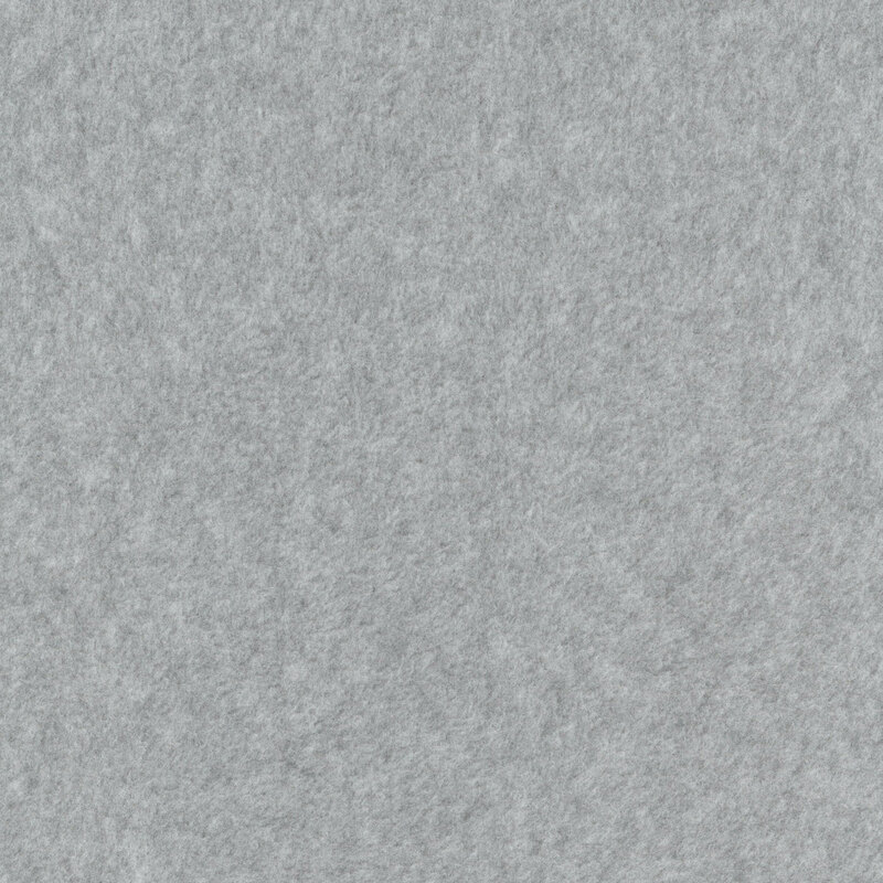 Solid fleece fabric swatch in medium grey heather.