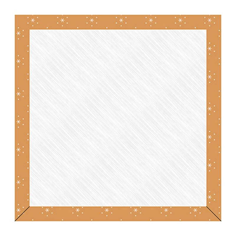 A square design board with a golden brown border, isolated on a white background.