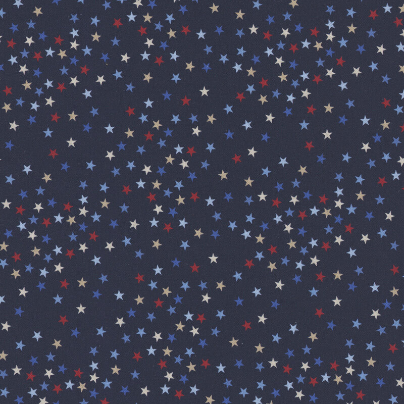 Blue fabric with a scattered pattern of stars