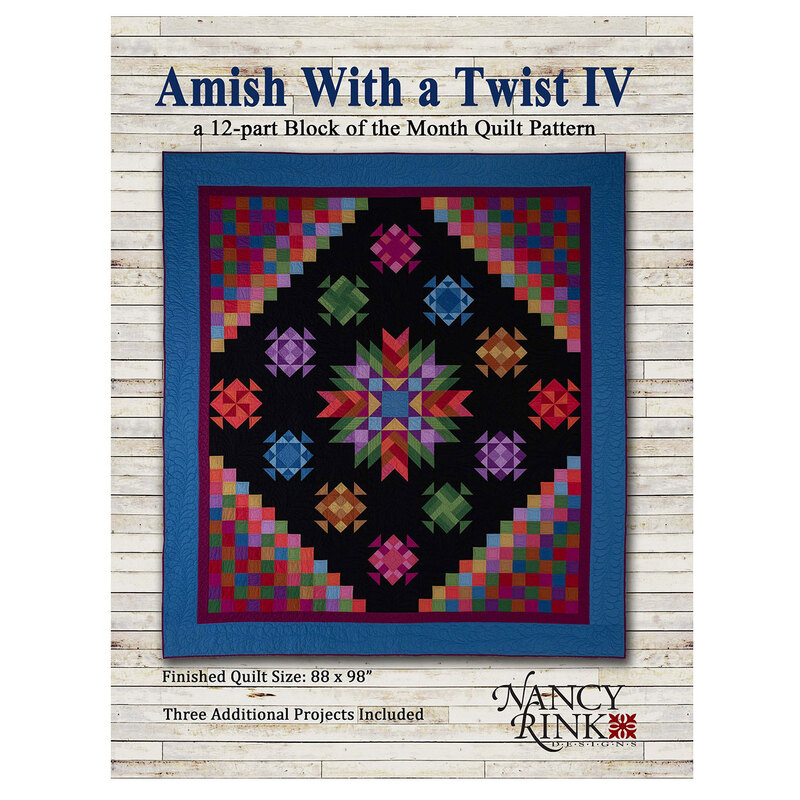 The front of the Amish With A Twist IV booklet showing the completed project