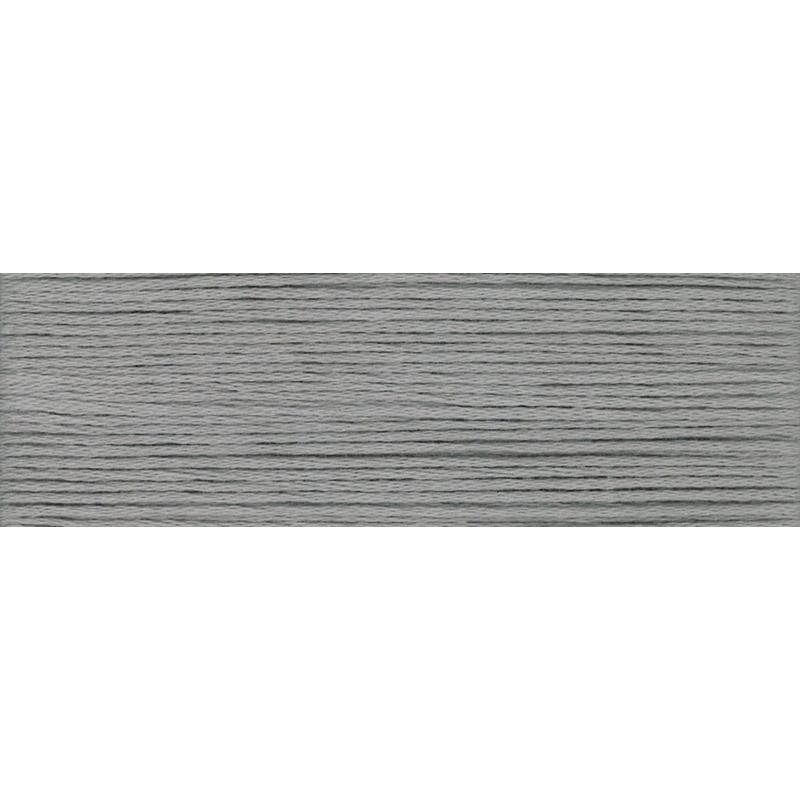 A close up of strands of medium gray LECIEN Cosmo Floss